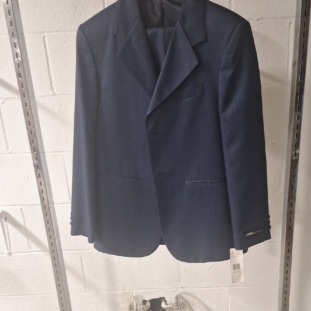 Boyss Navy Pinstripe Suit